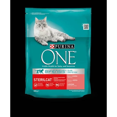 Purina ONE STERILCAT Lazacban és búzában gazdag száraz macskaeledel 800g