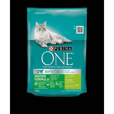 Purina ONE INDOOR FORMULA Pulykában és teljes kiõrlésû gabonákban gazdag száraz macskaeledel 800g