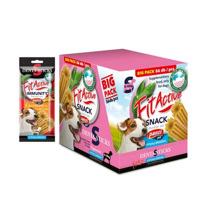 FitActive SNACK Denta-Sticks IMMUNITY 14*140g S Cranberry+Curcuma /CRT/