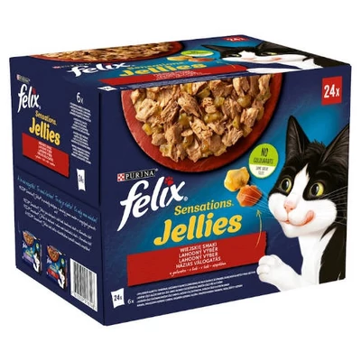 Felix Sensations Jellies házias válogatás aszpikban, 24x85g
