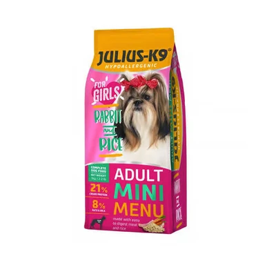 Julius K-9 MINI FOR GIRLS 1kg ADULT HYPOALLERGENIC Rabbit&Rice