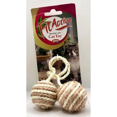 Fitactive 316284 zsinóros labdajáték sisal, o 4.5 cm