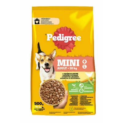 Pedigree száraz 500g Adult S Baromfi-zöldség